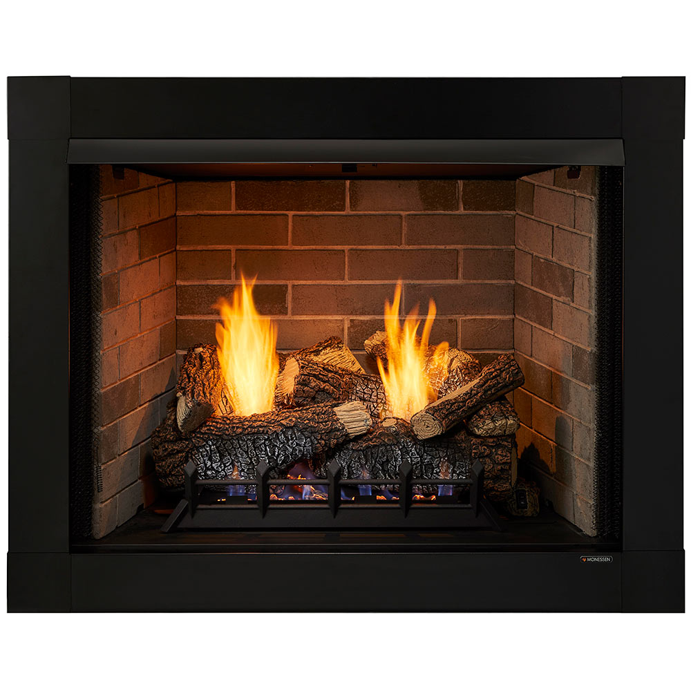 Monessen ACUF32-D Attribute 32-Inch Vent-Free Circulating Firebox with Gas Log Set