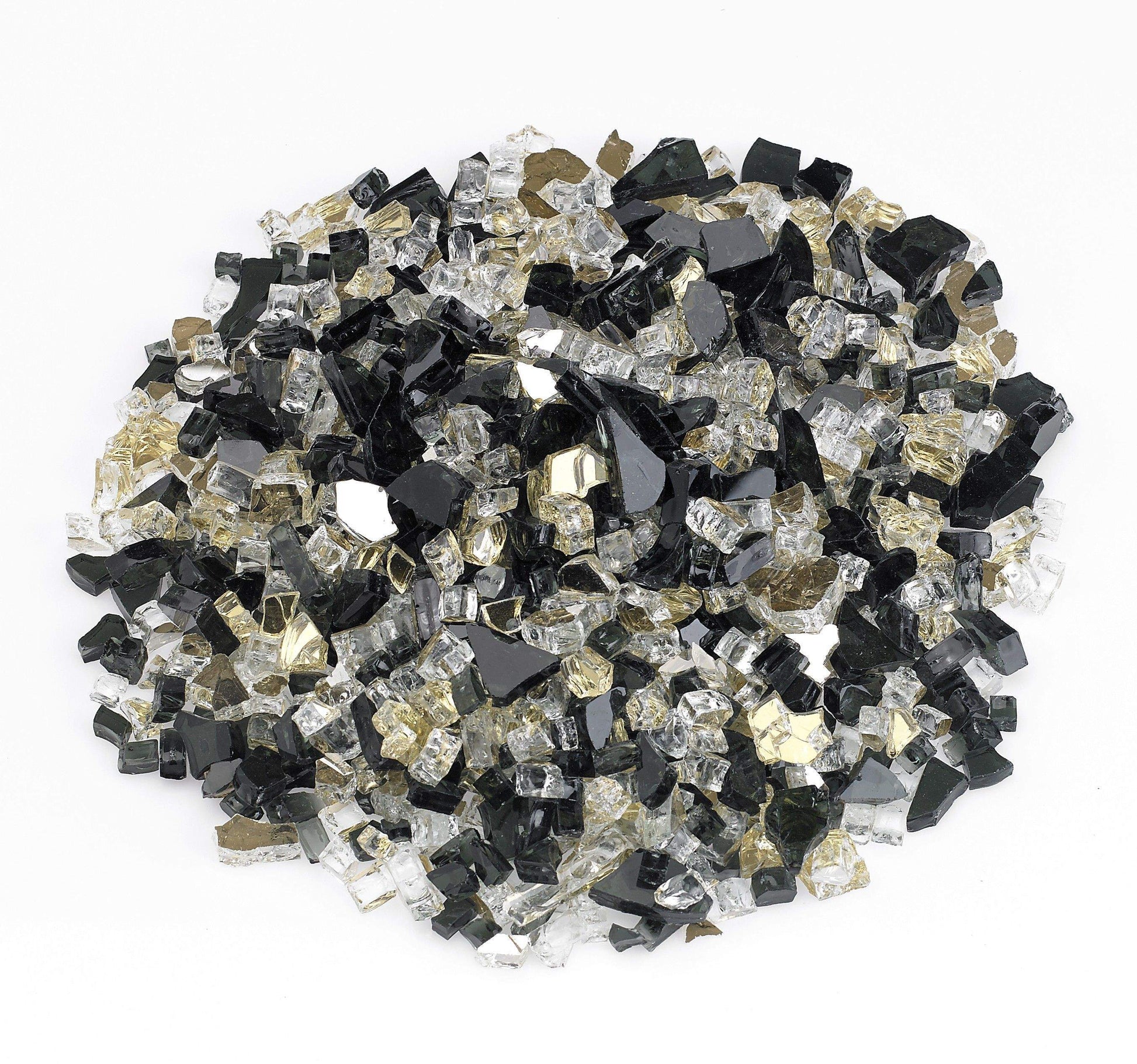American Fire Glass 1/2-Inch Premium Fire Glass, 10-Pounds, Las Vegas Reflective