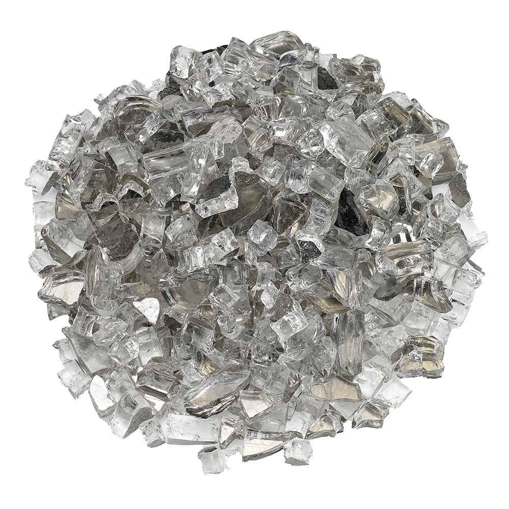 American Fire Glass 1/2-Inch Premium Fire Glass, 10-Pounds, Starfire Reflective