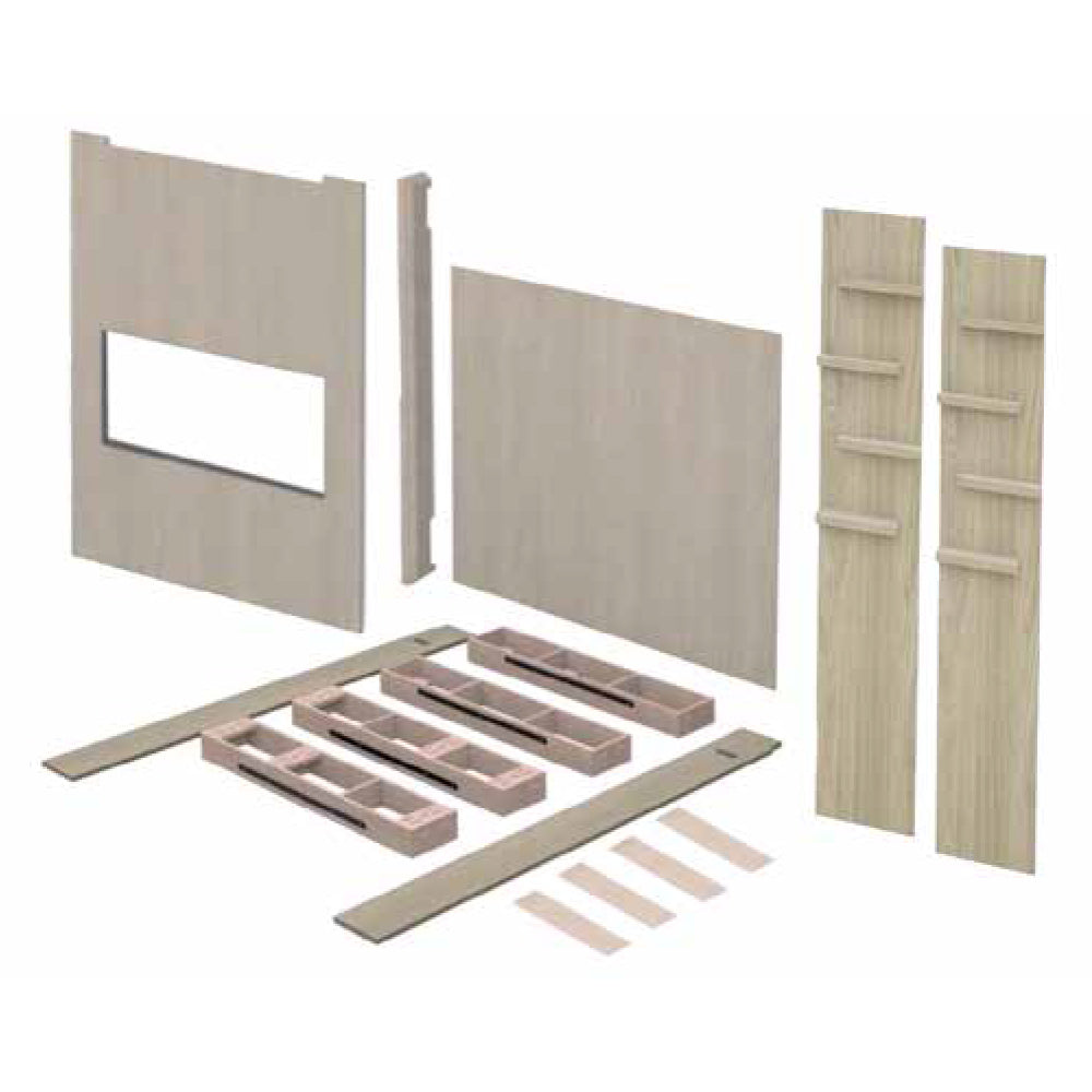 Modern Flames Spectrum 60-Inch Linear Electric Fireplace with Allwood Wall System