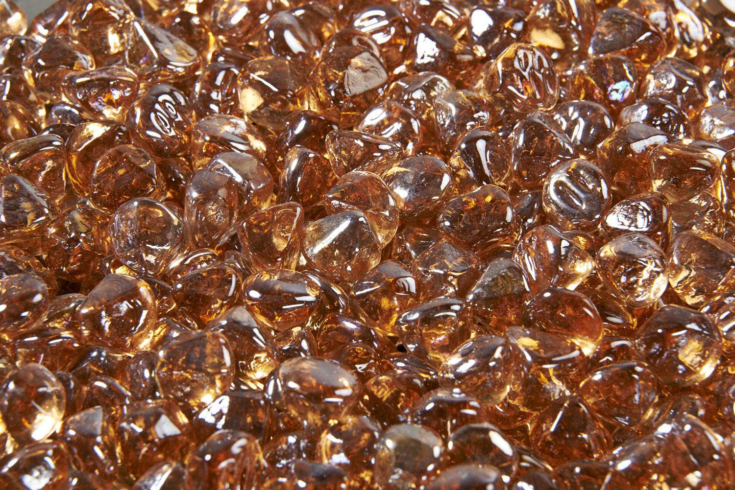 The Outdoor GreatRoom Company 5-Pound Fire Glass Diamonds, Large, Copper