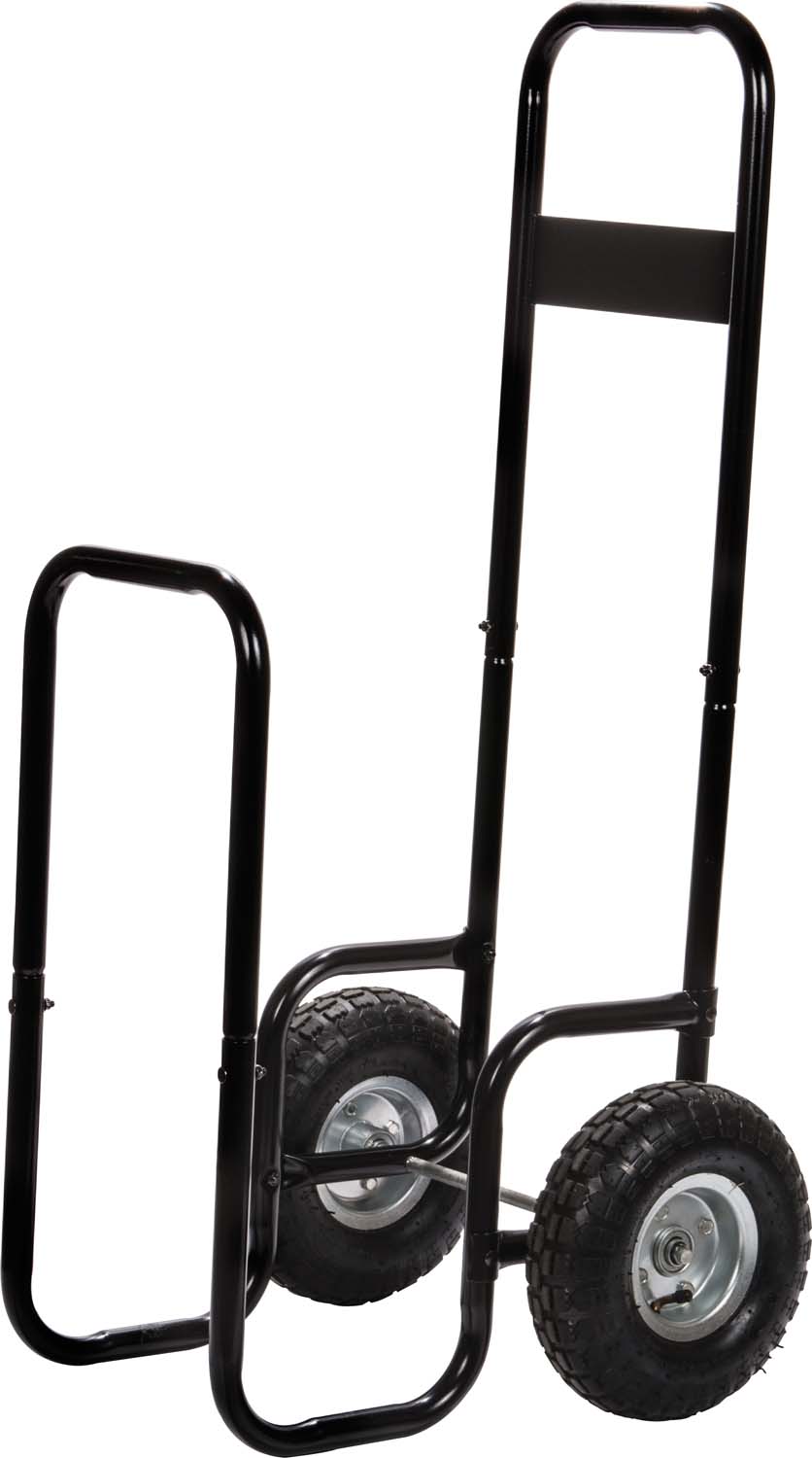 Dagan Black/Rubber Log Cart, 24x15-Inches