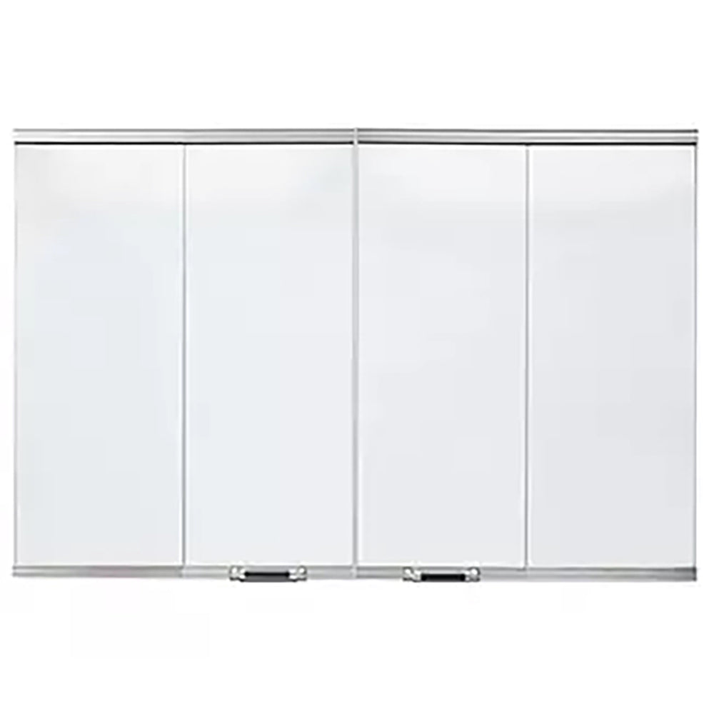 Outdoor Lifestyles Stainless Steel Bi-Fold Doors for 36-Inch Cottagewood Outdoor Wood Fireplace