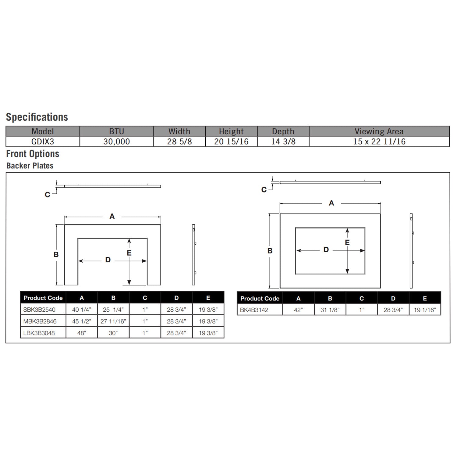 Napoleon GDIX3N-1 Oakville Series Electronic Ignition Direct Vent Gas Fireplace Insert