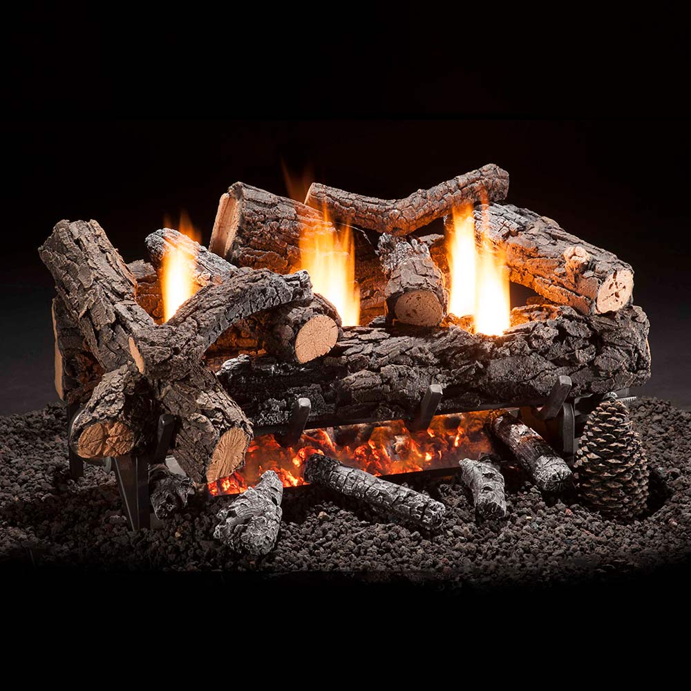 Hargrove ANSI Certified Cozy Fire Vent-Free Gas Log Set with