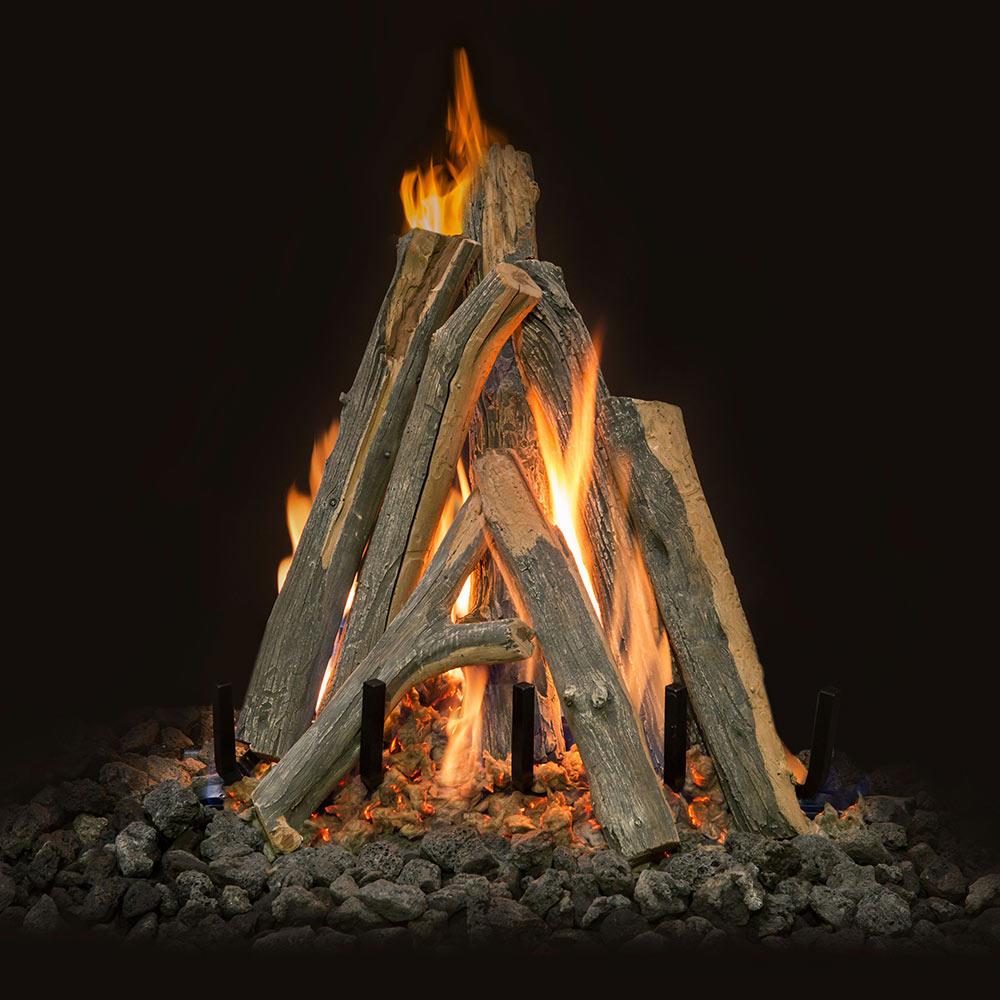 Grand Canyon Arizona Juniper Kiva Vented Gas Log Set – Fireplaces