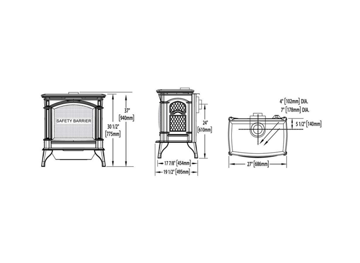 Napoleon Knightsbridge Direct Vent Cast Iron Gas Stove