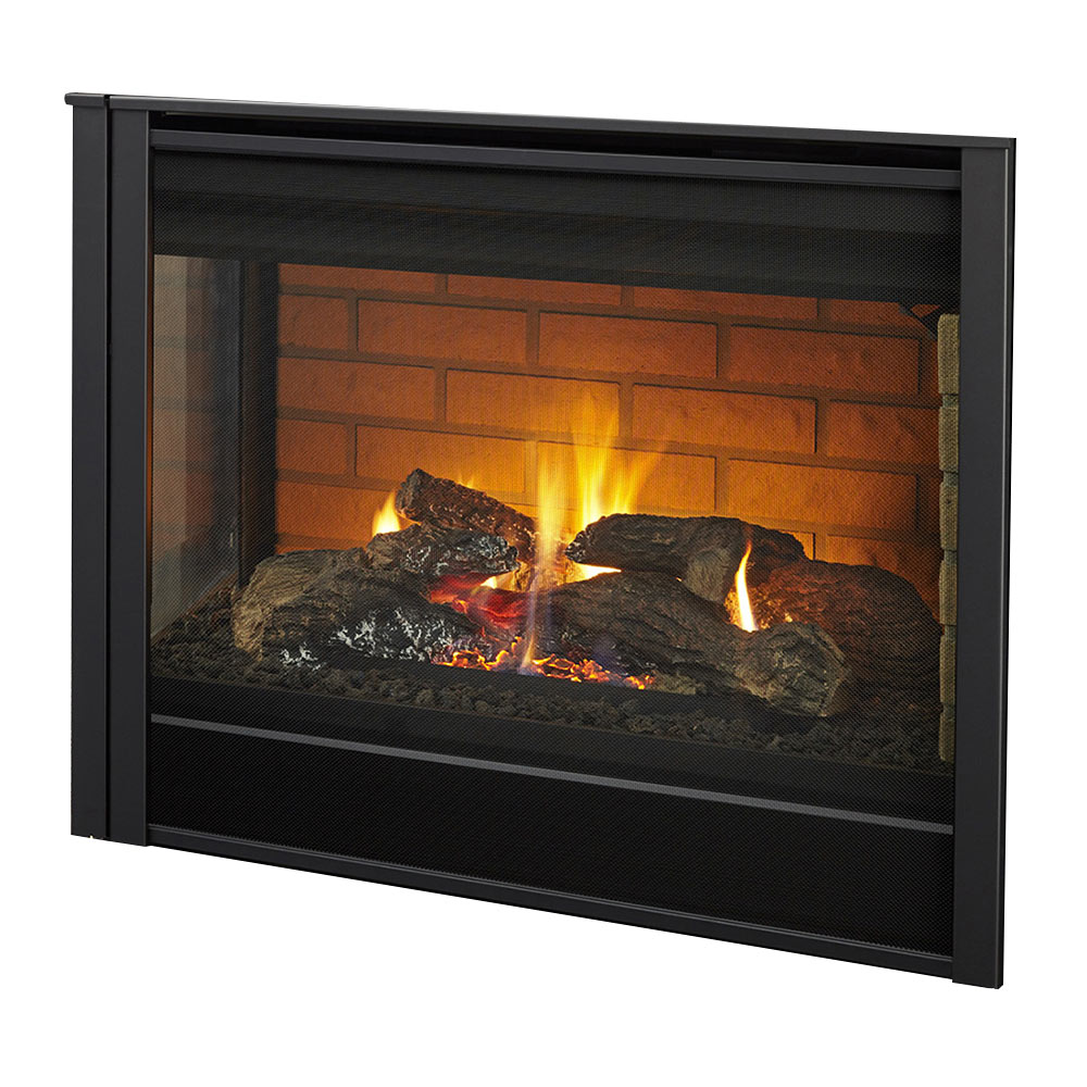 Majestic 36-Inch Direct Vent Multi-Sided Left Corner Gas Fireplace with IntelliFire Ignition