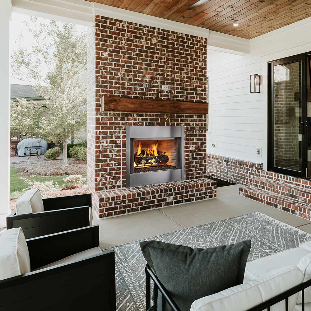 Outdoor Lifestyles Villa 42-Inch Outdoor Wood Fireplace