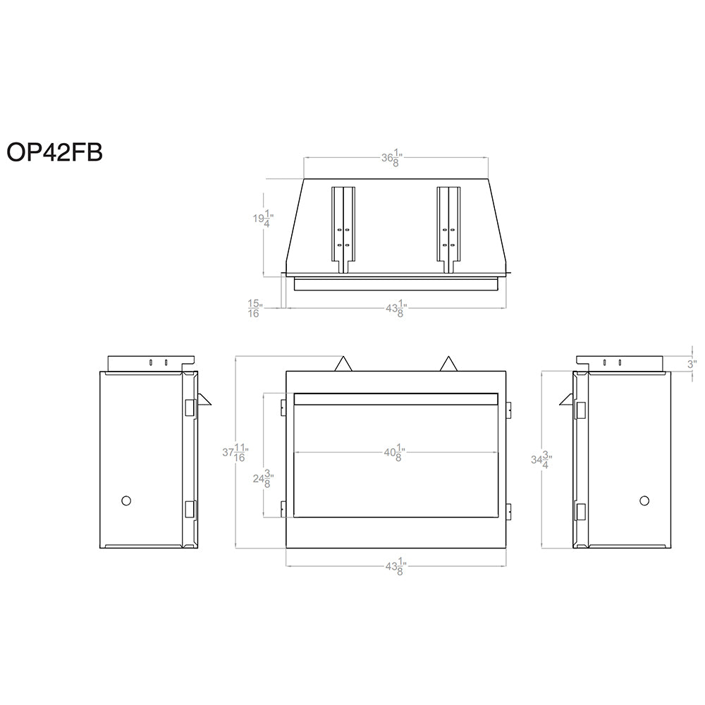 Carol Rose by Empire OP42FB2MF 42-Inch Outdoor Firebox with Wildwood Log Set
