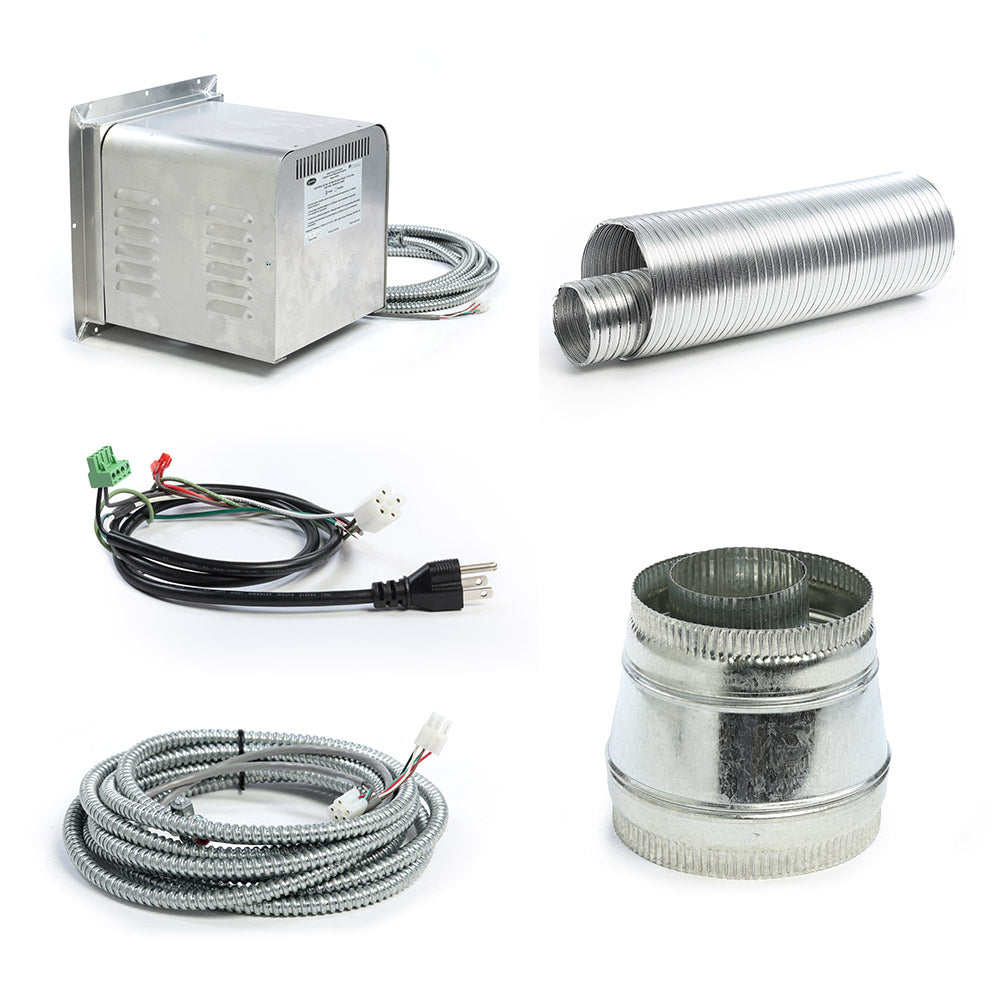 Kingsman PVH58-4x7-FLEX Horizontal 4x7-Inch Power Vent Starter Kit with Flexible Pipe
