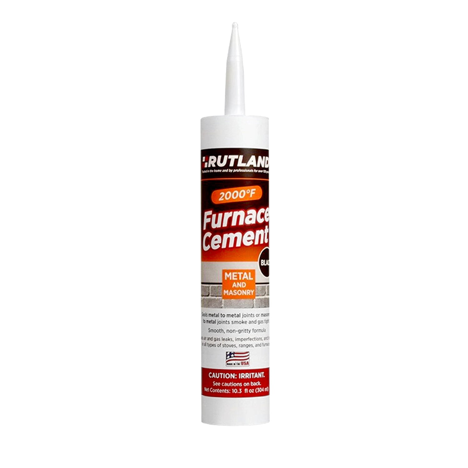 Rutland Black Furnace Cement Cartridge, 10.3 fl oz