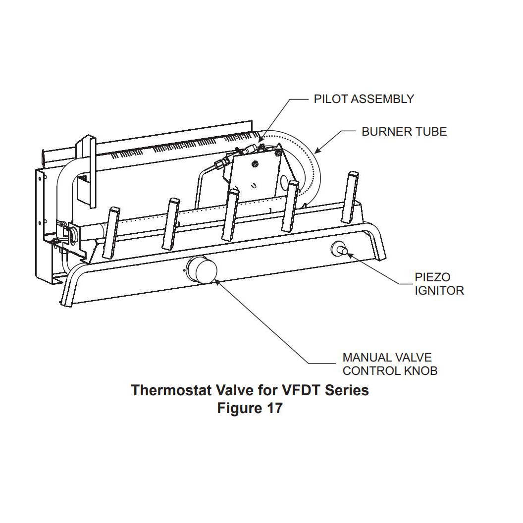 White Mountain Hearth VFDTxx Flint Hill Ceramic Fiber Gas Log Set with Ventless Burner and Adjustable Valve