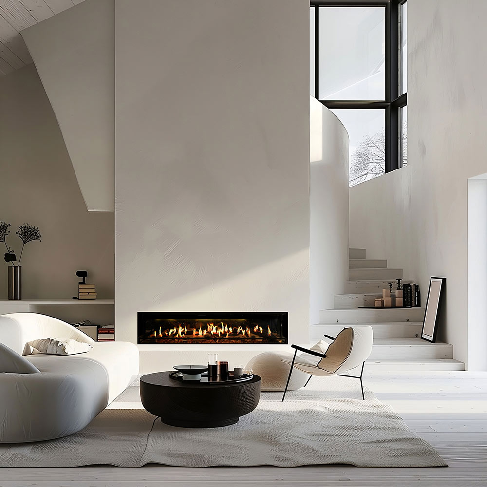 Ortal Holographic 74-Inch Linear Electric Fireplace