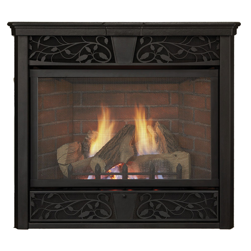 Monessen VFC32L Symphony 32-Inch Ventless Gas Fireplace with 7-Piece Log Set