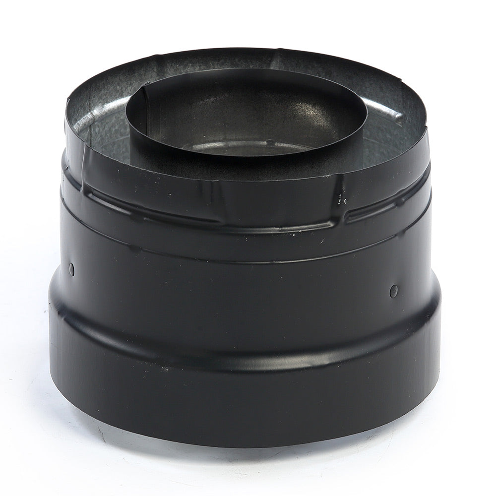 Kingsman ZDVDKA 4x6-5/8 DuraVent Black Rigid Flat Stove Pipe