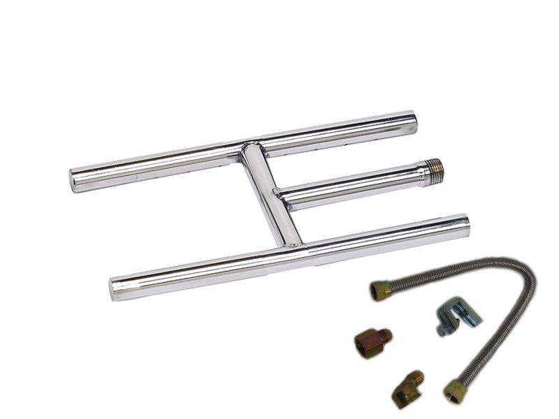 American Fire Glass Rectangular Fireplace H-Burner