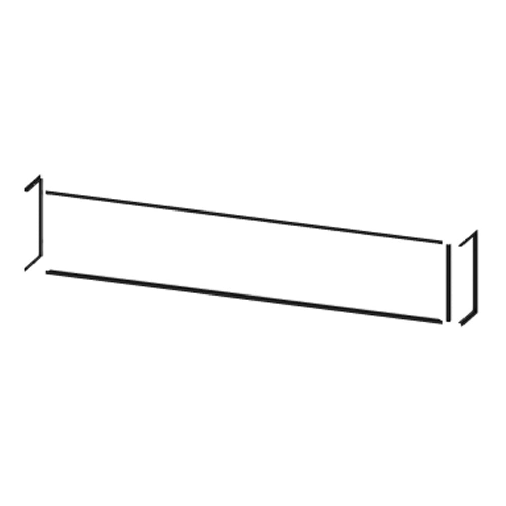 Electric fireplace trim kit, straight rectangular trim bar with side end caps