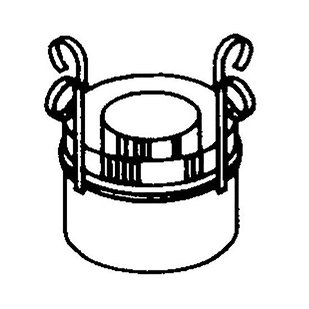 8-inch chimney support collar with two vertical mounting brackets