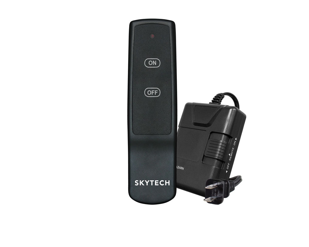 SKYTECH fireplace remote control with handheld remote and receiver, black