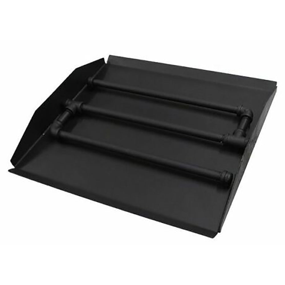 Black vented see-through burner kit base with three tubular burner tubes