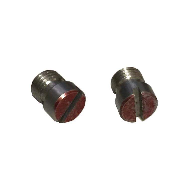 Metal ignition valve fittings with red rubber ends