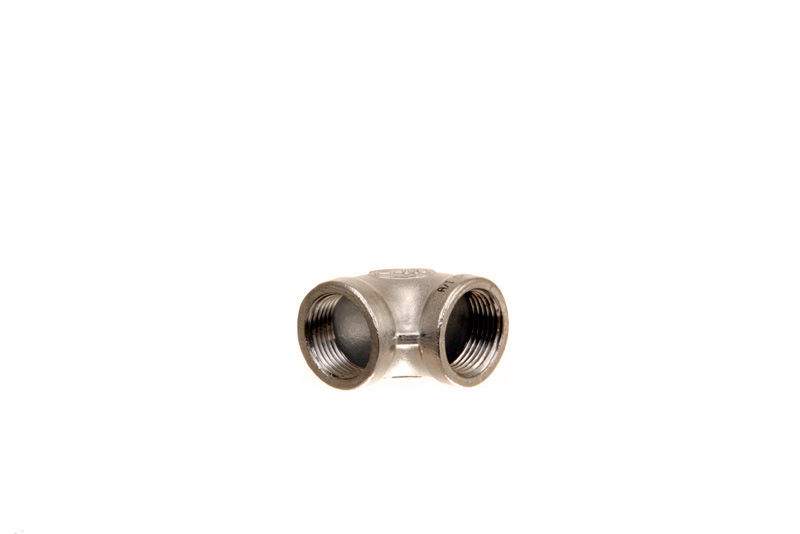 Stainless steel 90-degree elbow with 3/4 in threaded ends