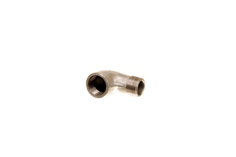 3/4-inch stainless steel street elbow fitting with threaded ends