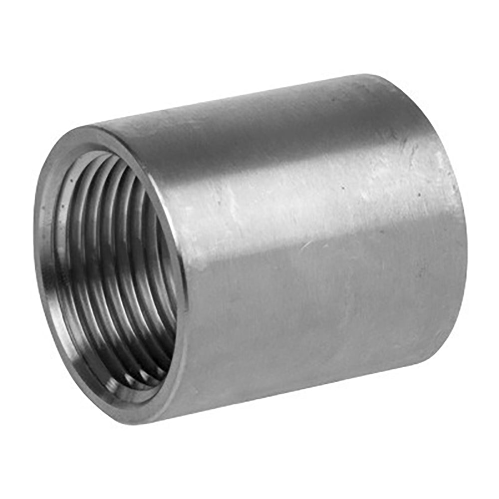 Stainless steel threaded coupler fitting with 3/4 in female threads