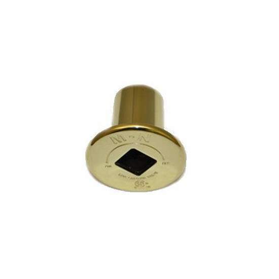 Fire-polished brass flange with black center insert