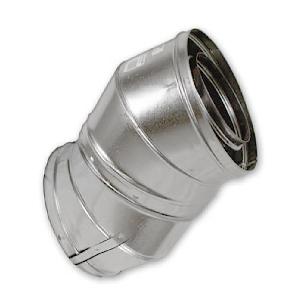 8-inch chimney offset elbow, silver metal 30-degree return connector