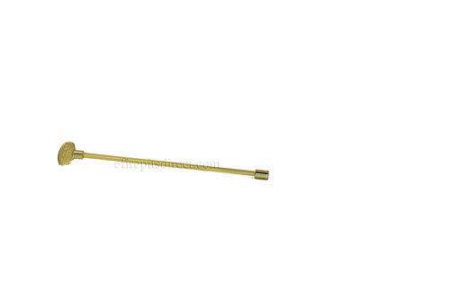 12-inch polished brass gas valve key with 1/4 and 5/16 socket ends