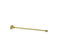 12-inch polished brass gas valve key with 1/4 and 5/16 socket ends