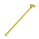 Polished brass 18-inch gas valve key wrench with socket end