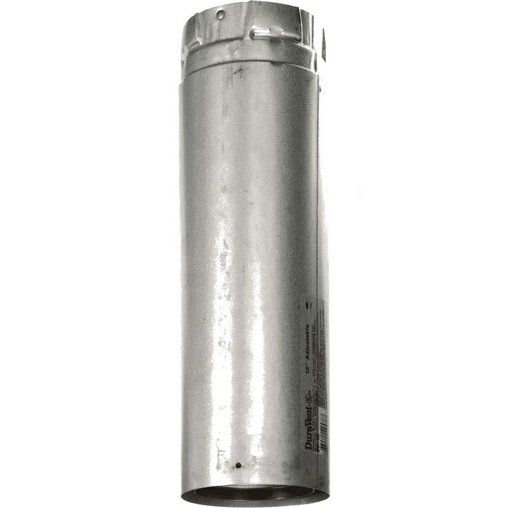 Galvalume steel stove pipe extension, 3-inch diameter, connecting male female ends