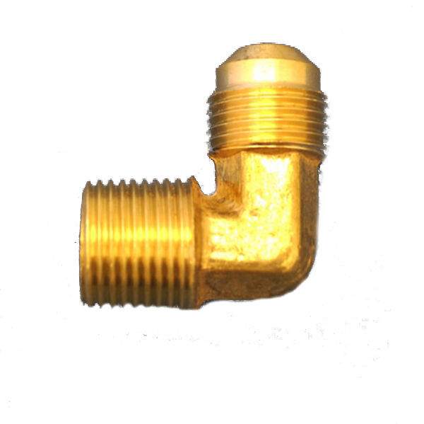 Fire 400 90 Degree Male Elbow Brass Fitting, 3/8-Inch Tube, 3/8-Inch MIP