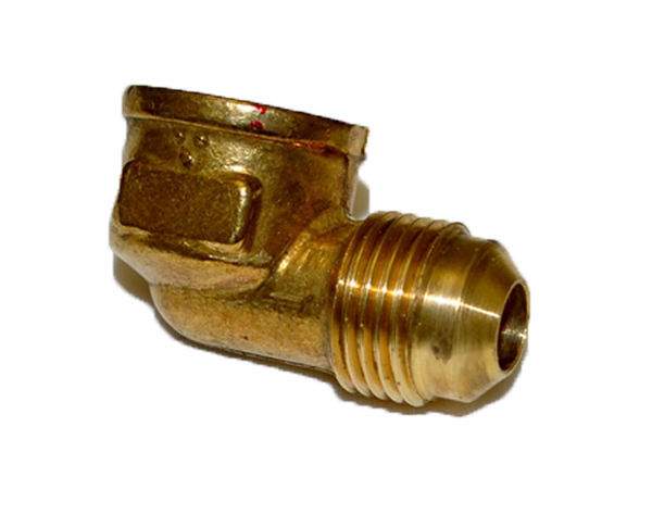 90-degree female elbow brass fitting for 3/8 in tube, 3/8 FIP