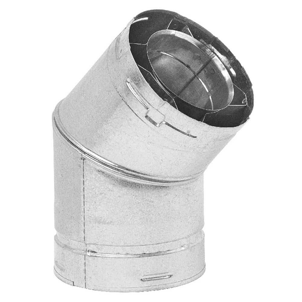 45-degree swivel vent elbow, 4x7-inch rigid direct-vent fitting, metal, pack of 4
