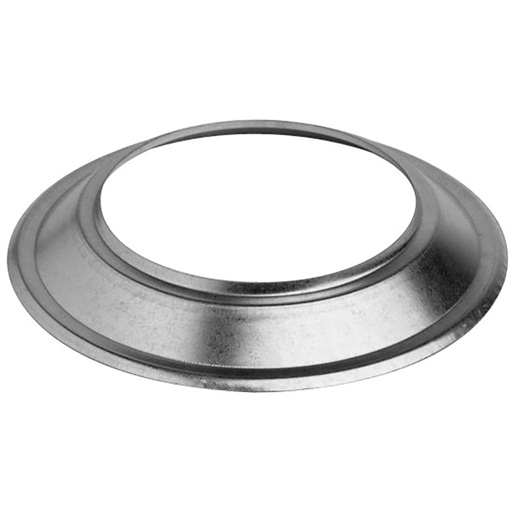 Metal storm collar with circular opening and flared ring for 4x7 vent