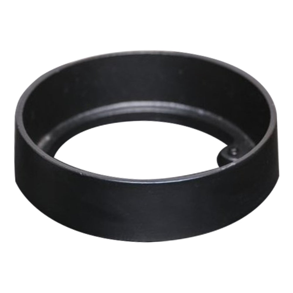 Black flue collar ring accessory with smooth circular profile