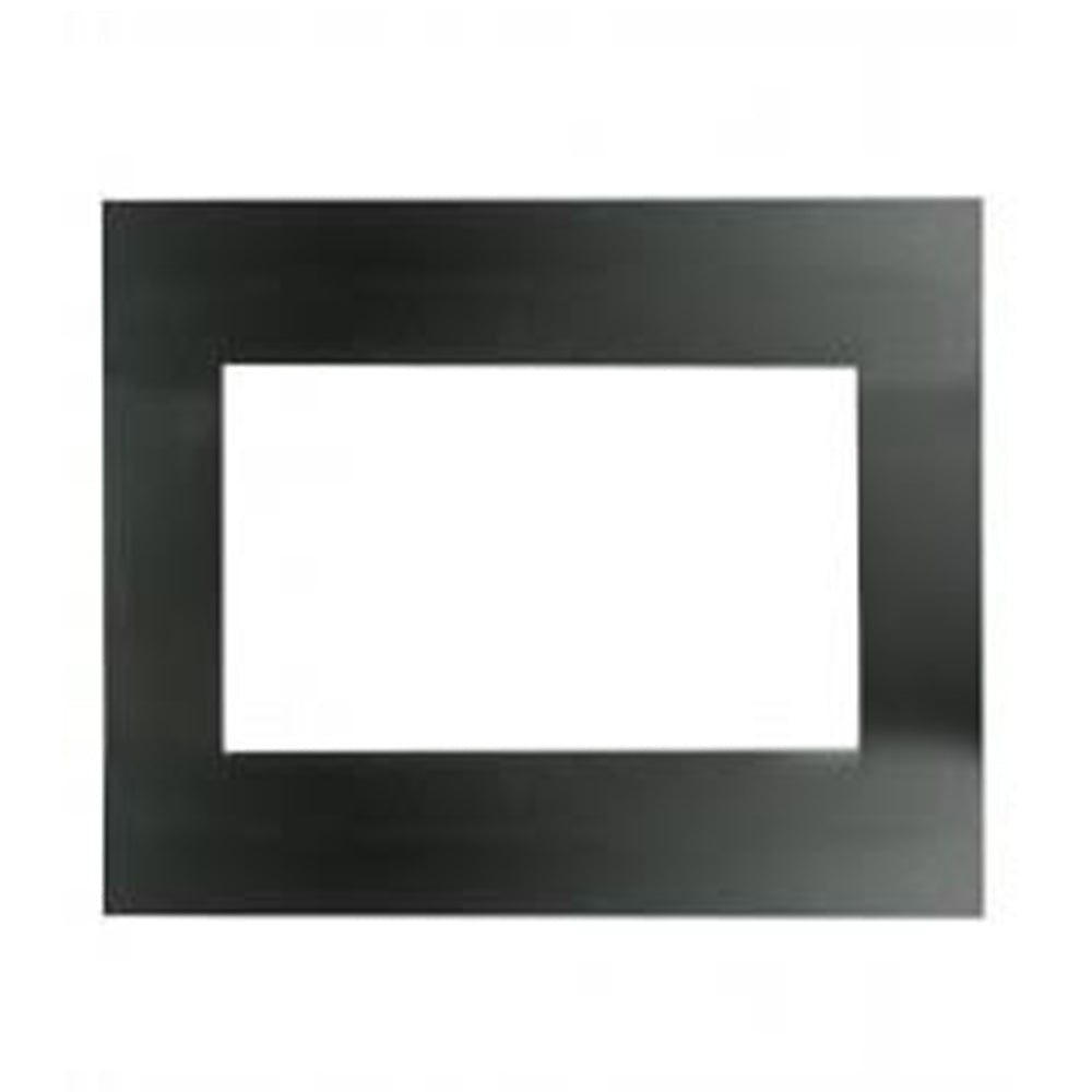 Black four-sided trim frame with rectangular inner opening