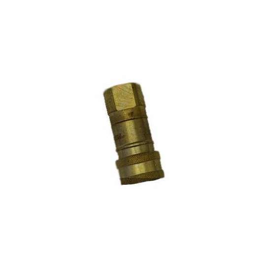 Brass female quick disconnect fitting with threaded connection end