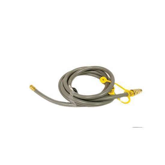 HPC fire quick disconnect hose assembly with gray hose and yellow coupler