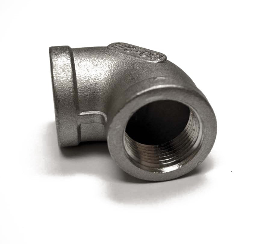 HPC 90-degree fire elbow fitting, 3/4-inch NPT, dark gray steel, threaded ends