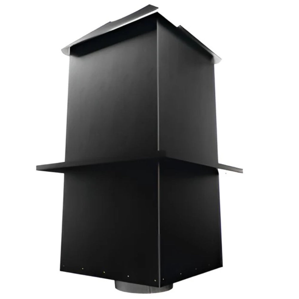 Square ceiling support box with collar, dark metal