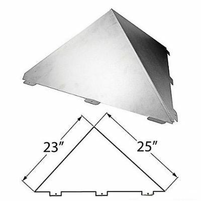 DuraVent DuraTech snow splitter, silver metal cone with side fins; 23" and 25"