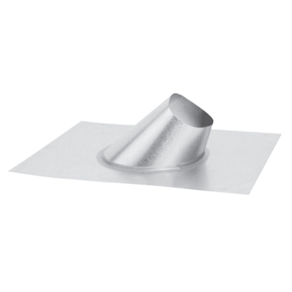 Metal pitch roof flashing with cylindrical vent collar