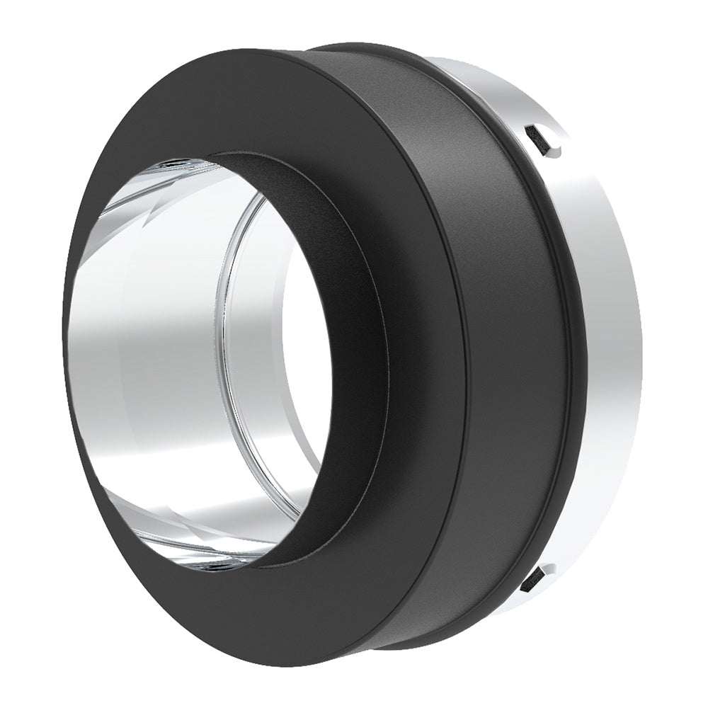 Black 6-inch single-wall chimney pipe adapter with metal inner liner.