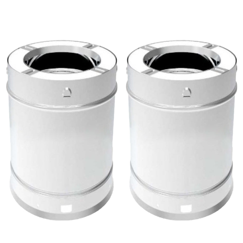 Superior 6-Inch Stainless Steel Chimney Pipe for 7-Inch Snap-Pak Chimney, 2-Pack