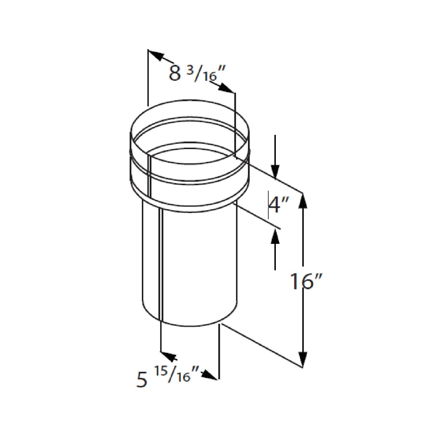 DuraVent 6DBK-XS8 DuraBlack Increaser with Trim, 6 to 8-Inches
